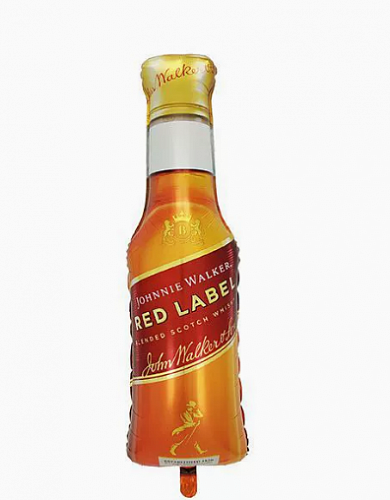 Шар (38"/97 см) Фигура, Бутылка виски, RED LABEL, 1 шт.
